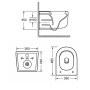 Унитаз подвесной Qtap Taurus безободковый с сиденьем Soft-close QTTAU26W45428
