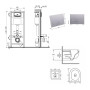 Готовое решение Qtap для ванной комнаты: подвесной унитаз Taurus Ultra Quiet 515×360×350 + комплект инсталляции Nest 4 в 1 (линейная клавиша Satin)