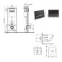 Готовое решение Qtap для ванной комнаты: подвесной унитаз Gemini Ultra Quiet 485×340×350+ комплект инсталляции Nest 4в1 (линейная клавиша Matt Black)
