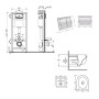 Готовое решение Qtap для ванной комнаты: подвесной унитаз Taurus Ultra Quiet 515×360×350 + комплект инсталляции Nest 4 в 1 (квадратная клавиша Chrome)