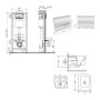 Готовое решение Qtap для ванной комнаты: подвесной унитаз Gemini Ultra Quiet 485×340×350 + комплект инсталляции Nest 4 в 1 (линейная клавиша Chrome)