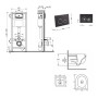 Готовое решение Qtap для ванной комнаты: подвесной унитаз Taurus Ultra Quiet 515×360×350 + комплект инсталляции Nest 4в1 (круглая клавиша Matt Black)