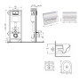 Готовое решение Qtap для ванной комнаты: подвесной унитаз Taurus Ultra Quiet 515×360×350 + комплект инсталляции Nest 4 в 1 (линейная клавиша Chrome)