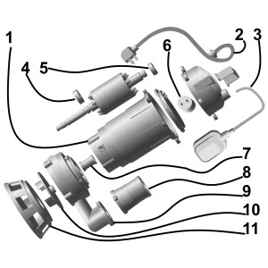 Насос фекальный  VOLKS pumpe  WQD10-12 1,1кВт
