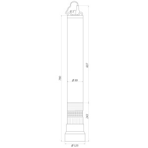 Насос свердловинний OPTIMA OP 5,1 - 40/5 AUTO 0,37 кВт, P max=0,45 кВт