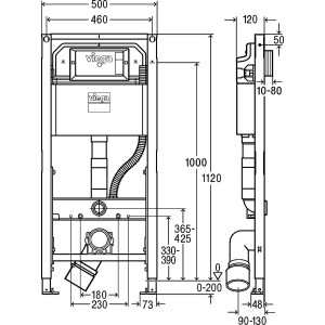Модуль-бачок для подвесного унитаза-биде Prevista Dry VIEGA 771997