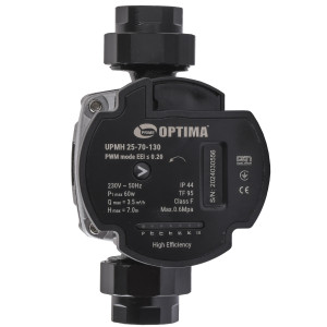 Насос циркуляционный энергосберегающий  Optima PRIME UPMH 25-70AUTO 130мм + гайки