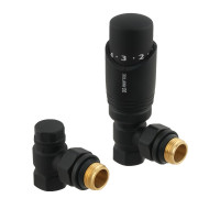 Комплект термостатический угловой Raftec BLACK 1/2" DKTU11-B