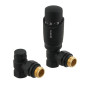Комплект термостатичний кутовий Raftec BLACK 1/2" DKTU11-B