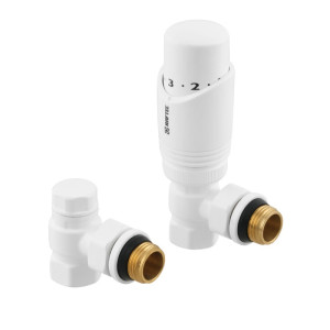 Комплект термостатичний кутовий Raftec WHITE 1/2" DKTU11-W