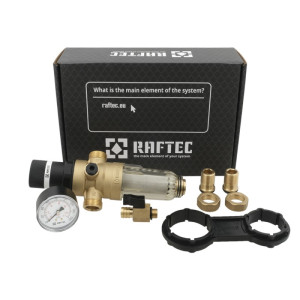Самопромывной фильтр с редуктором Raftec RCFR 01-C 1/2'' на холодную воду