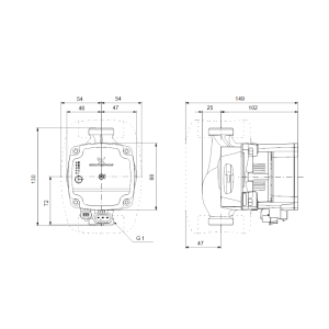 Циркуляционный насос GRUNDFOS ALPHA1 L 15-65 130 (99165123)