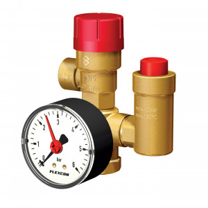 Група безпеки котла Flamco до 60 кВт 2.5 бар (27926)