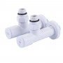 Краны вентильные угловые с американкой SOLOMON LUX 1/2'' White (комплект 2 шт.)