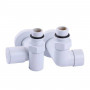 Краны вентильные угловые с американкой SOLOMON LUX 1/2'' TEN White (комплект 2 шт.)