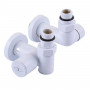 Краны вентильные угловые с американкой SOLOMON LUX 1/2'' TEN White (комплект 2 шт.)