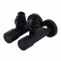 Краны вентильные угловые с американкой SOLOMON LUX 1/2'' Black (комплект 2 шт.)