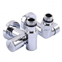 Крани вентильні кутові з американкою SOLOMON LUX 1/2'' TEN Chrom (комплект 2 шт.)
