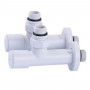 Краны вентильные угловые с американкой SOLOMON LUX 1/2'' White (комплект 2 шт.)