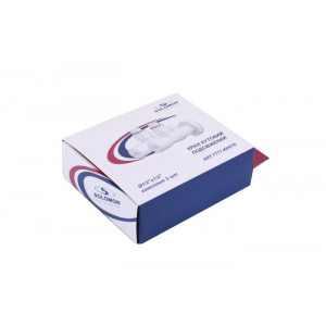 Краны вентильные угловые с американкой SOLOMON LUX 1/2'' White (комплект 2 шт.)