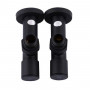Краны вентильные угловые с американкой SOLOMON LUX 1/2'' Black (комплект 2 шт.)