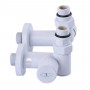 Краны вентильные угловые с американкой SOLOMON LUX 1/2'' TEN White (комплект 2 шт.)