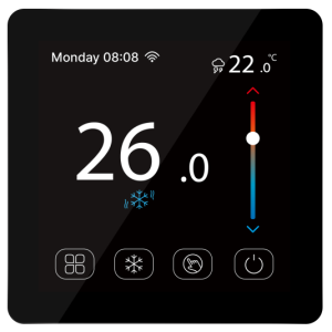 Кімнатний сенсорний термостат з WiFi управлінням Tervix Pro Line WiFi TouchScren Thermostat (котел), чорний 114350