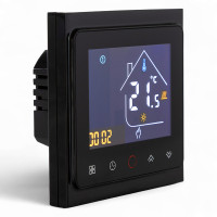 Термостат с ZigBee управлением Tervix Pro Line для водяного/электрического теплого пола, черный